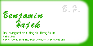 benjamin hajek business card