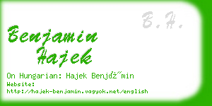benjamin hajek business card